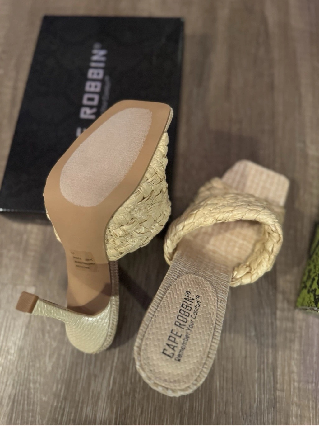 Cape Robbin Natural Beige Braided Mule Sandals